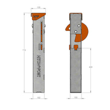 Load image into Gallery viewer, Standard Hitchpost. Ideal for caravans, all trailers and boat trailers with ball couplings 50mm &1-7/8- includes Padlock